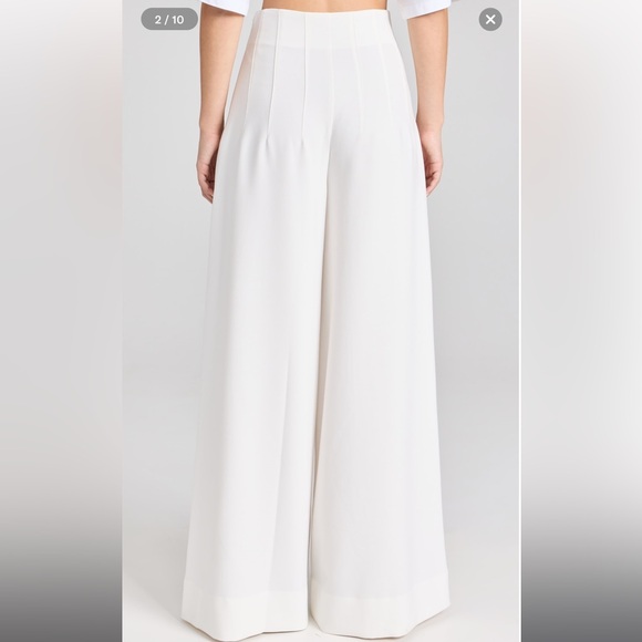 STAUD Caleb Pant in Ivory wide leg pant trousers- size 4 - Picture 5 of 17